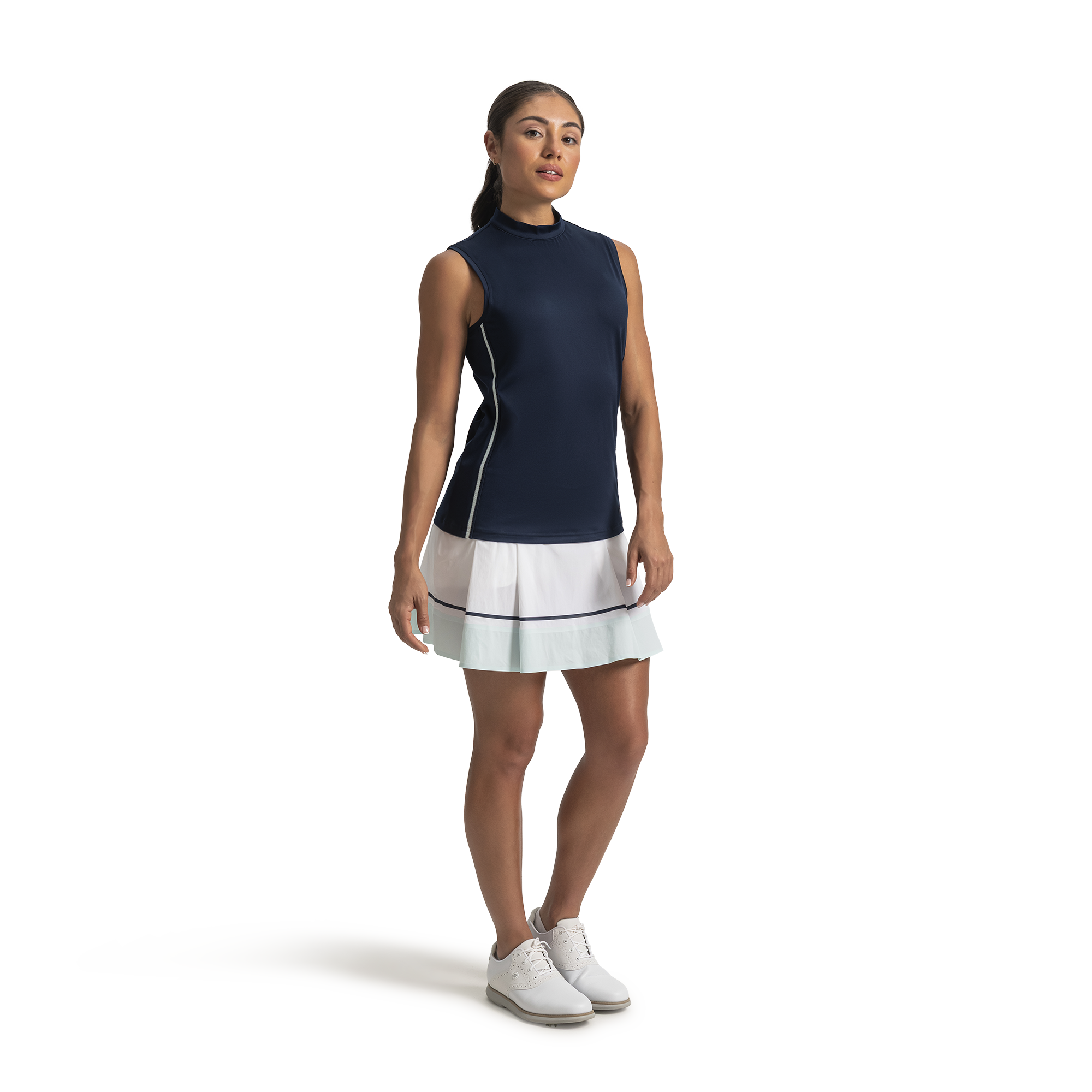 Keyhole Mock Neck Tank Women