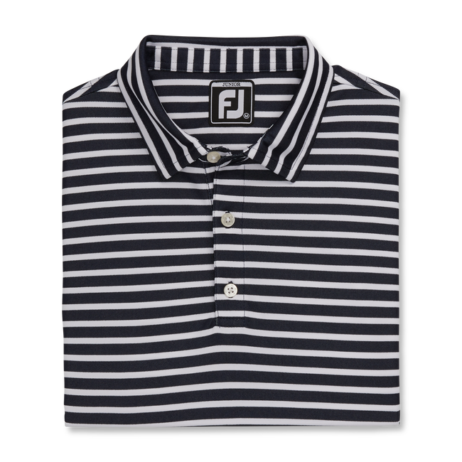 Striped Pique Self Collar Junior