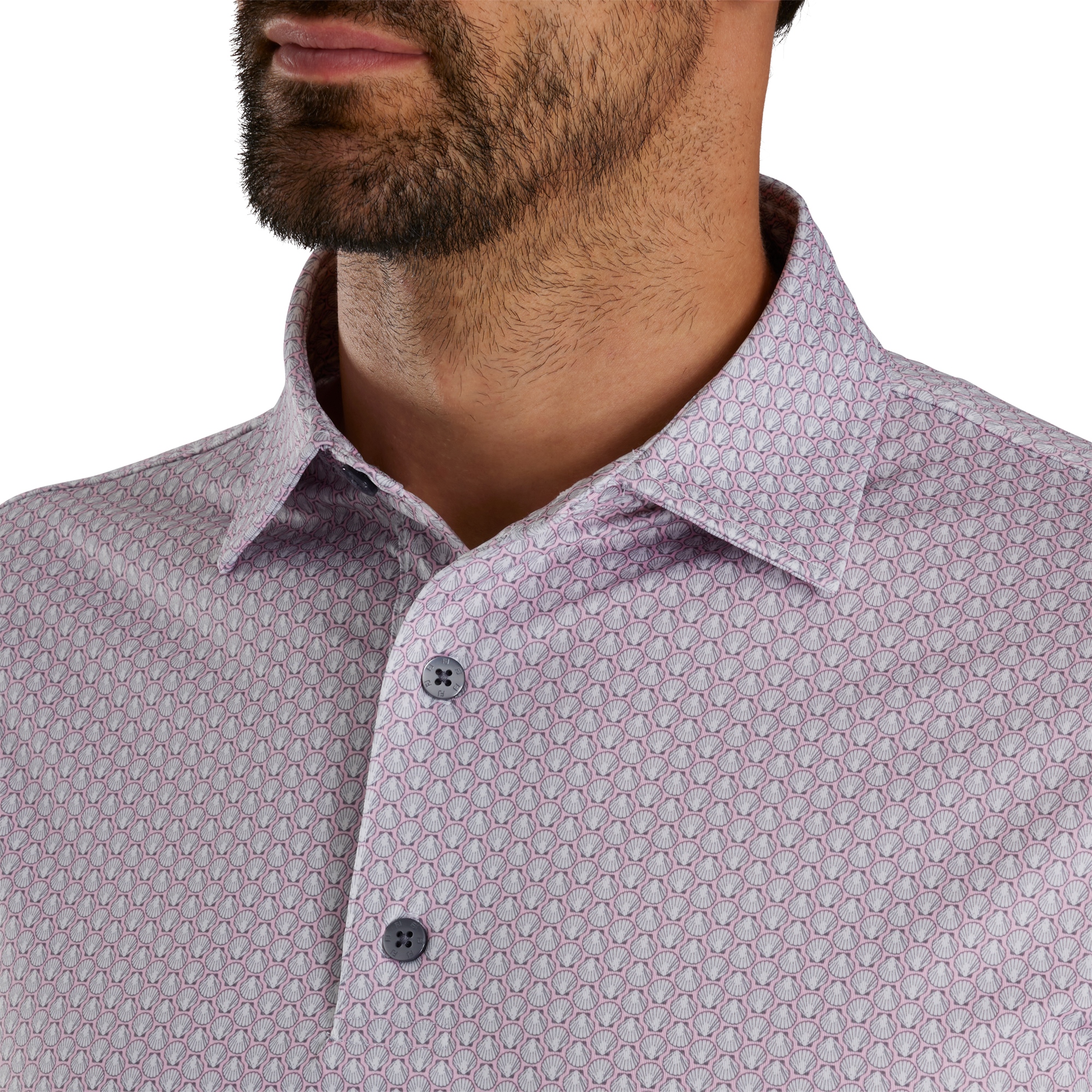 Scallop Shell Foulard Lisle Self Collar