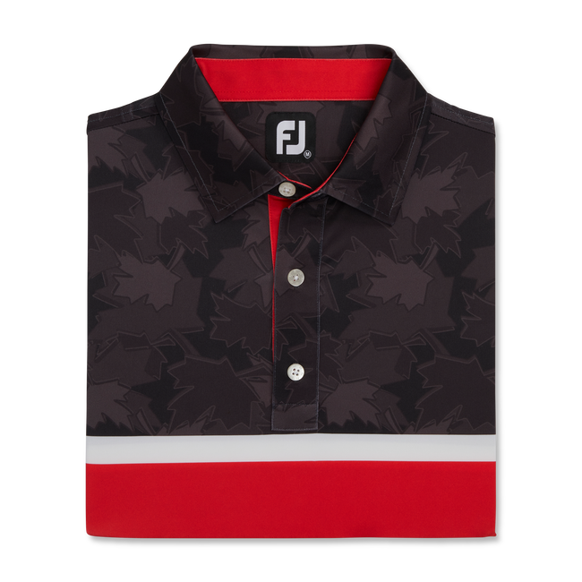 Striped Tonal Leaf Print Self Collar