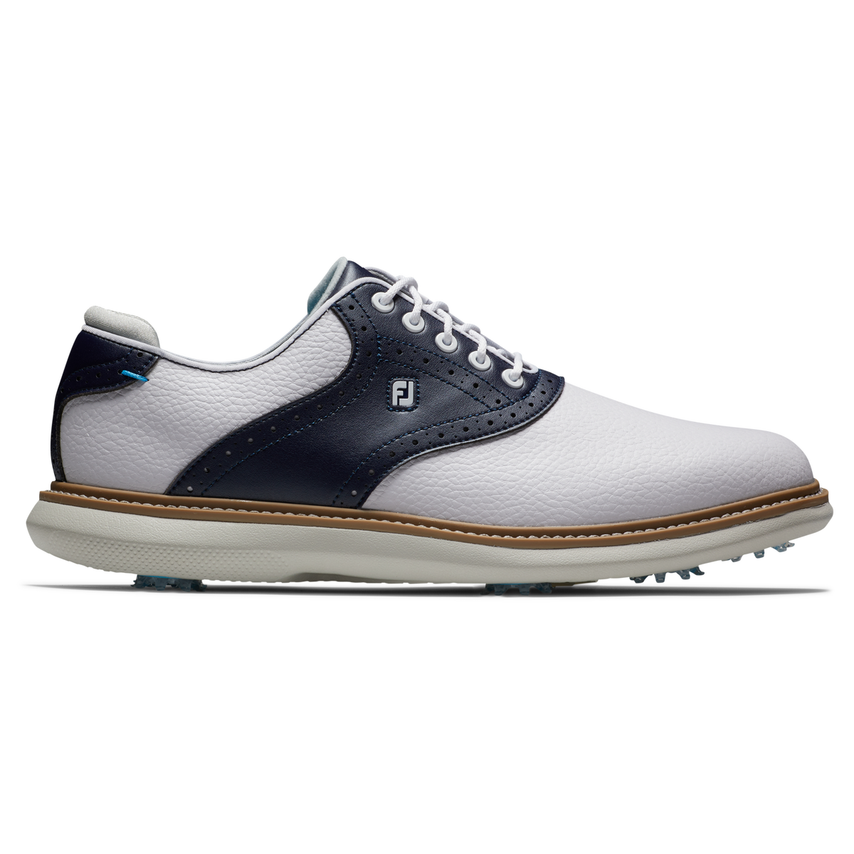 Mens　Shoe　FootJoy　9.5　Golf　Traditions　WhiteWhiteNavy　Spikeless　X-Wide-