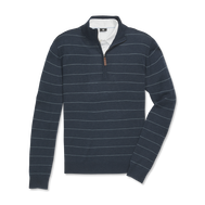 Wool Heather Stripe Quarter-Zip Sweater