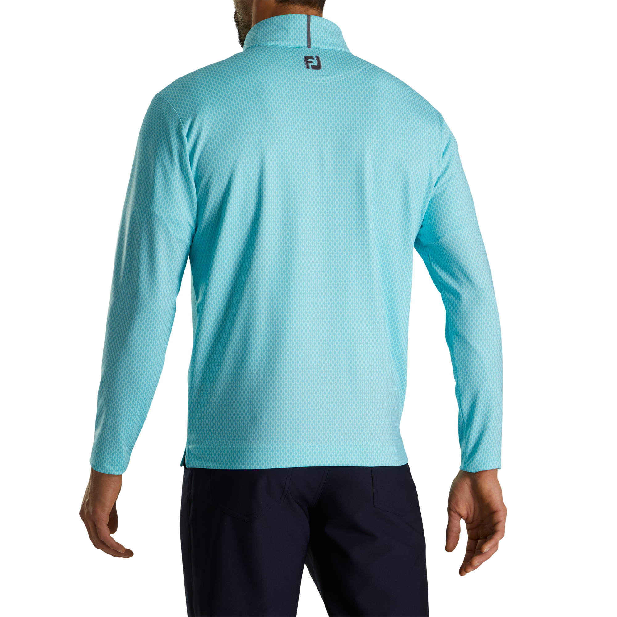 Tonal Print Knit Mid-Layer