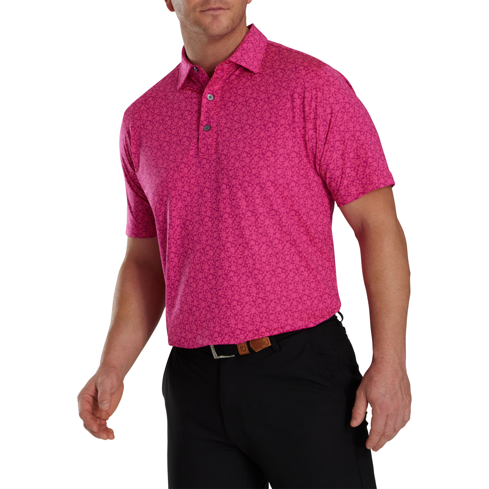 Painted Floral Lisle Self Collar